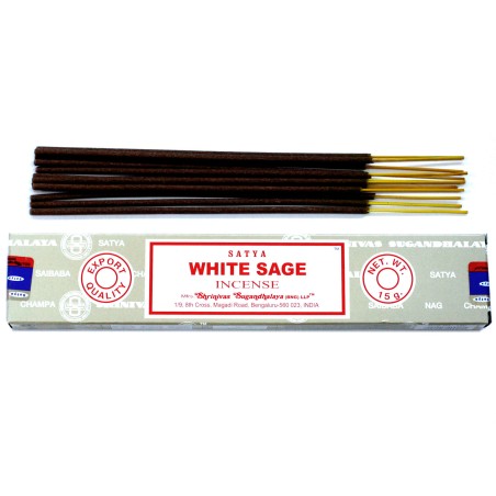 Incienso Satya Salvia Blanca - White Sage - 1 cajetilla de 15gr.