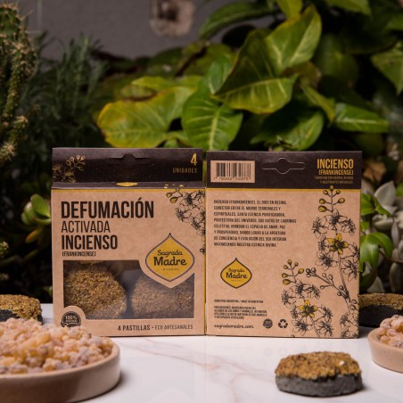 Pastillas de Incienso en Resina Incienso Olibano 4 unidades - Sagrada Madre - Defumación Activada - Ecoartesanal