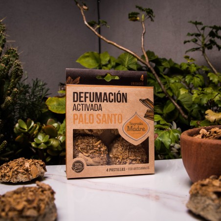 Pastillas de Incienso en Resina Palo Santo 4 unidades - Sagrada Madre - Defumación Activada - Ecoartesanal