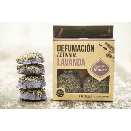 Pastillas de Incienso en Resina Lavanda 4 unidades - Sagrada Madre - Defumación Activada - Ecoartesanal