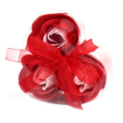 Set de 3 flores de Jabón caja corazón - Rosas...