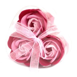Set di 3 scatole a forma di cuore con fiori di...