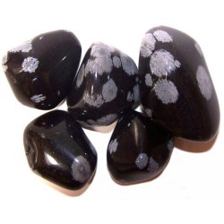 L Tumble Stones - Obsidiana Floco de Neve - 24...