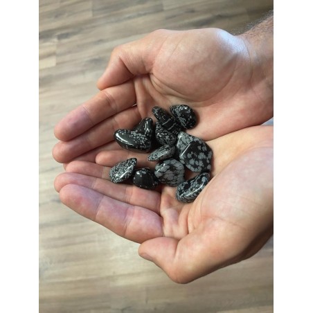 L Tumble Stones - Obsidiana Copo de Nieve - 24 unidades