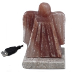 Lampe à sel de l’Himalaya avec forme d’ange USB...