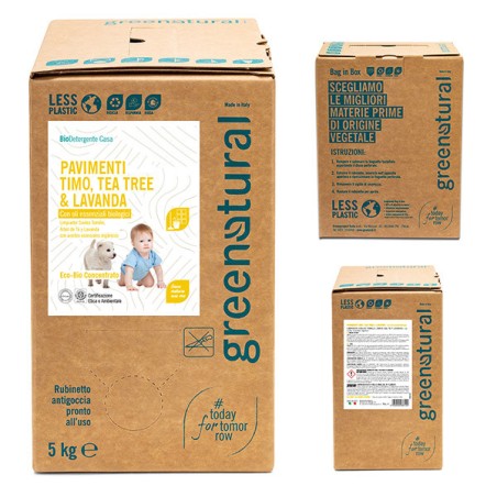 DETERGENTE SUELOS TOMILLO HIGIENIZANTE 5KG ECOLOGICO BAG IN BOX GREENNATURAL