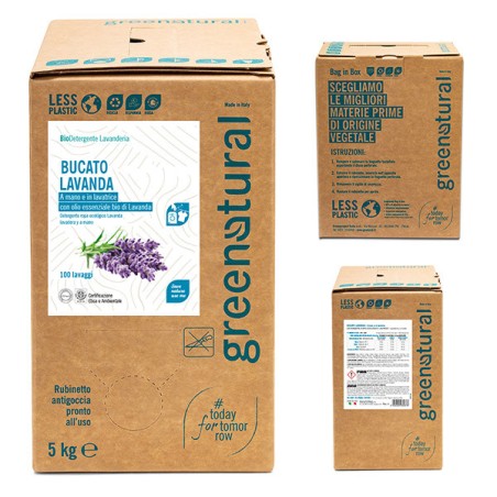 DETERGENTE ROPA MANO Y LAVADORA LAVANDA 5KG ECOLOGICO BAG IN BOX GREENNATUAL