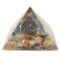Org Orgonite Pyramide 60mm Gemchips, Cuivre,...