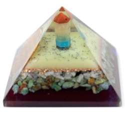 Pyramide d’organite LRG 70cm - Symbole Fleur de...