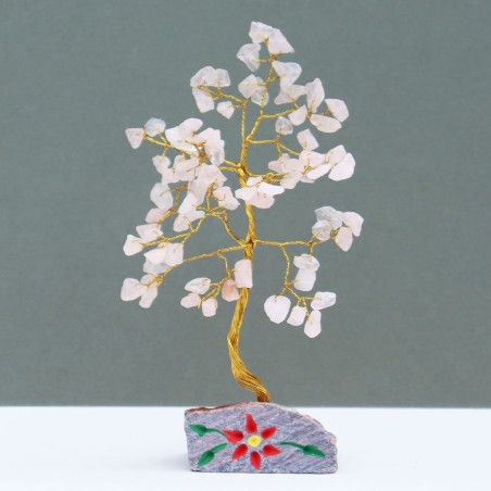 Cuarzo Rosa - 80 Stone Arbol Indio de Gemas
