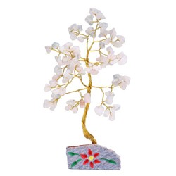 Cuarzo Rosa - 80 Stone Arbol Indio de Gemas
