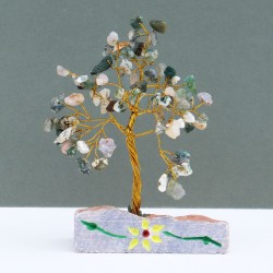 Agata Verde - 80 Stone Arbol Indio de Gemas