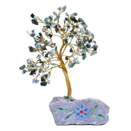 Agata Moss - 160 Stone Arbol Indio de Gemas