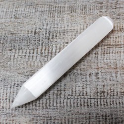 Baghetă de selenit - 16 cm (ambele capete...