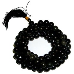 108 Japamala - Agate noire