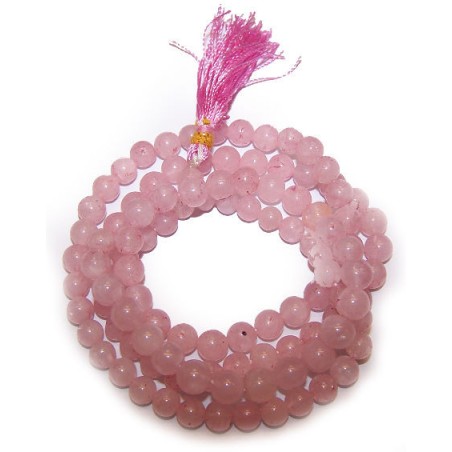 108 Japamala - Quartz rose