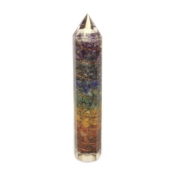 Orgonite-Acqua- 15 cm scolpita con Rame e Gemme