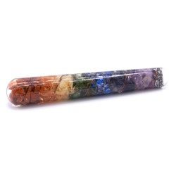 Bacchetta curativa in orgonite e rame Chakra -...