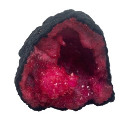 Gekleurde calcietgeodes - zwarte steen -...