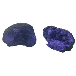 Géodes de calcite colorées - Pierre noire -...