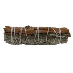 Atado de Salvia Blanca, Cedro y Canela Smudge Made in México - Atado de Hierba 10cm