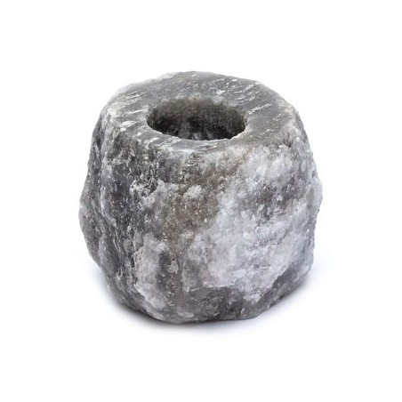 Grauer Salz Kerzenhalter 600-800g