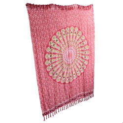 Pareo con diseño Mandala - Rosa - 140x100cm