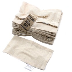 50x Almohadilla para ojos - Algodón natural 4 oz - 20x11x0.5 (cm)
