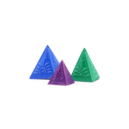 Ensemble de moules à poudre d’encens - Bleu, vert et violet