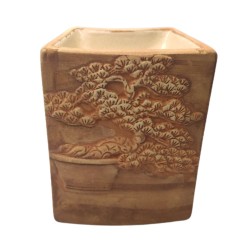 Quemador Aceite Bonsai Pintado a Mano - Color Arena