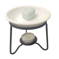 Quemador Aceite Soporte Simple de Cerámica y Metal