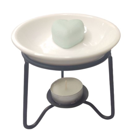 Quemador Aceite Soporte Simple de Cerámica y Metal