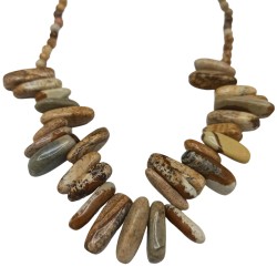Collar de Gemas de Piedra Larga - Piedra de...