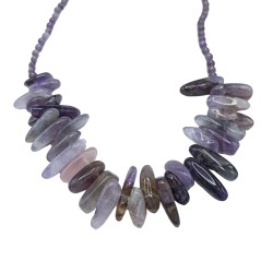 Collier Long Pierre Pierre Gemme - Améthyste -...