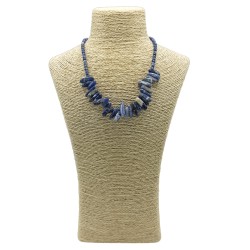 Collar de Gemas de Piedra Larga - Sodalita - Verdad y pensamiento