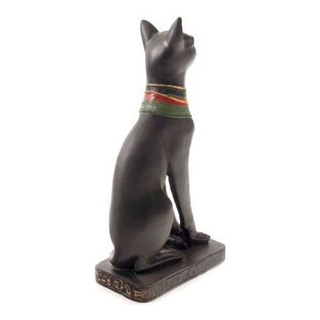 FIGURA RESINA GATO NEGRO EGIPCIO 20 CM. (protección y suerte) 1 unidad