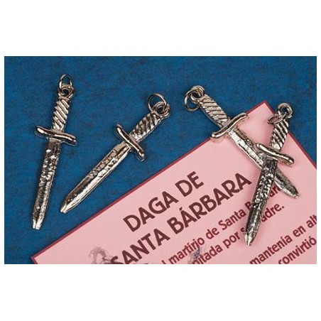 AMULET SANTA BARBARA SZTYTELNIK 4CM NIKLOWANY 1 szt.