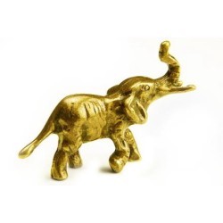 GOLDENES METALL ELEFANT FIGUR TRÄGER VIEL GLÜCK...