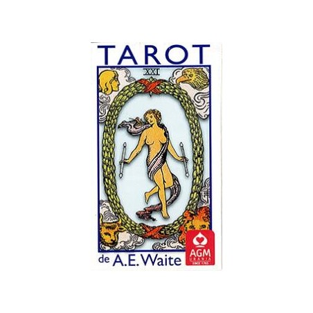 TAROT A.E. WAITE STANDARD BLUE EDITION MIT ROSA KREUZ (SPANISCH)