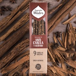 Incienso Sahumerio Sagrada Madre - Anís, Canela y Incienso Olibano 9 varillas gruesas