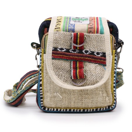 Bolsa de Viaje Body-Cross Natural Hemp & Jhari - 15x18x5cm