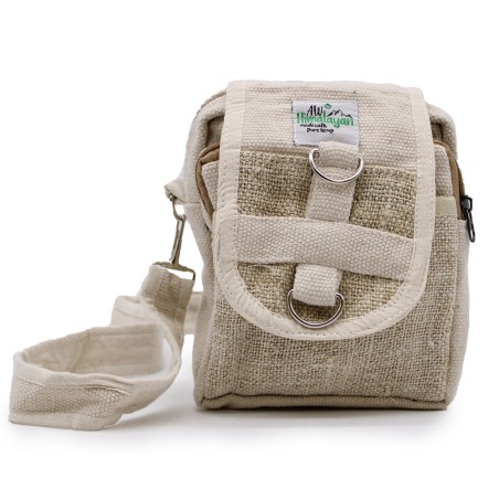 Bolsa de viaje de algodón y cáñamo natural Body-Cross - 15x18x5cm