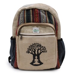 Zaino grande in canapa - Design Bohdi Tree -...