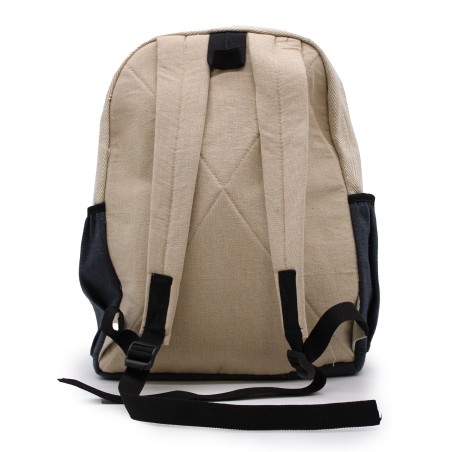 Mochila Grande de Cáñamo - Diseño Árbol de Bohdi - 45x30x10cm