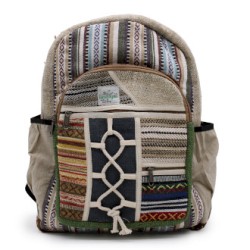 Mochila Grande de Cânhamo - Estilo Corda e...