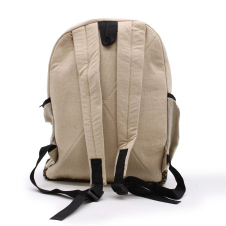 Mochila Grande de Cáñamo - Estilo Cremalleras Rectas - 45x30x10cm