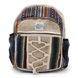 Kleiner Hanfrucksack - Seilstil und Taschen -...