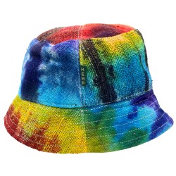 Boho Hemp and Cotton Festival Hat with Patches...
