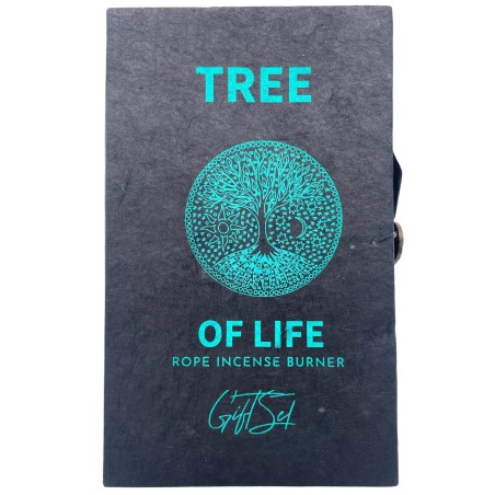 Set de Incienso de Cuerda y Soporte Plateado - Árbol de la Vida