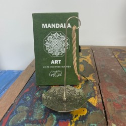 Set de Incienso de Cuerda y Soporte Plateado - Flor de Mandala